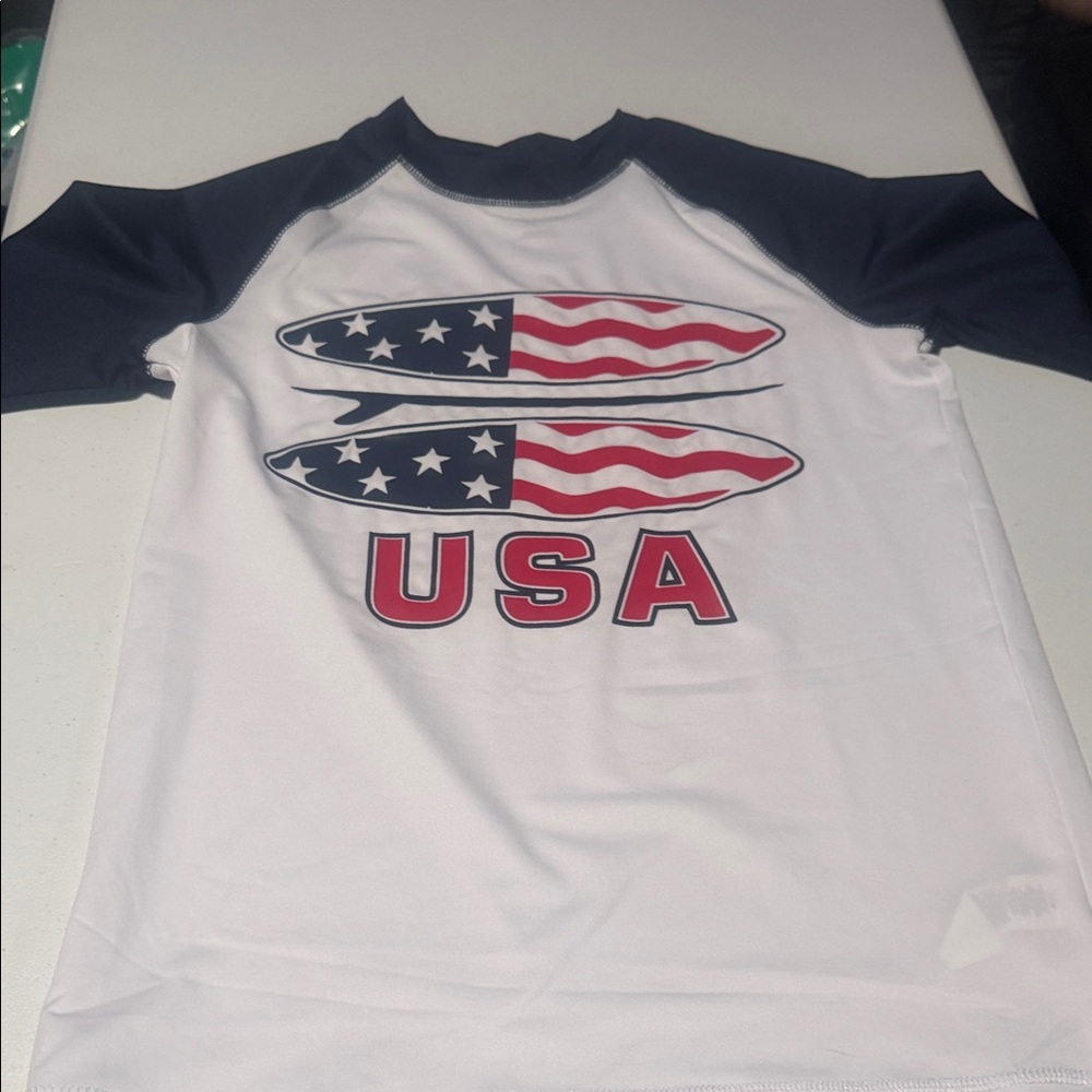 USA Flag Kids Short Sleeve Tee